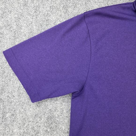 Clemson Tigers Shirt Mens Medium Purple NCAA Football Polo Champion Wicking - Picture 8 of 16
